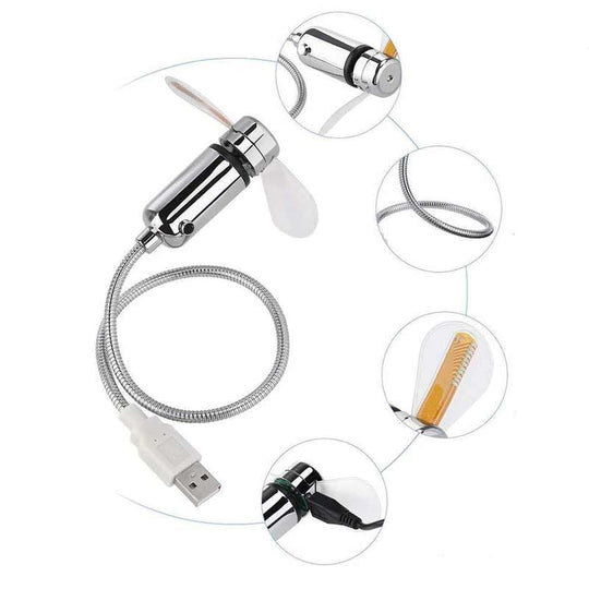 Bærbar USB Blæser med Programmerbar LED 6