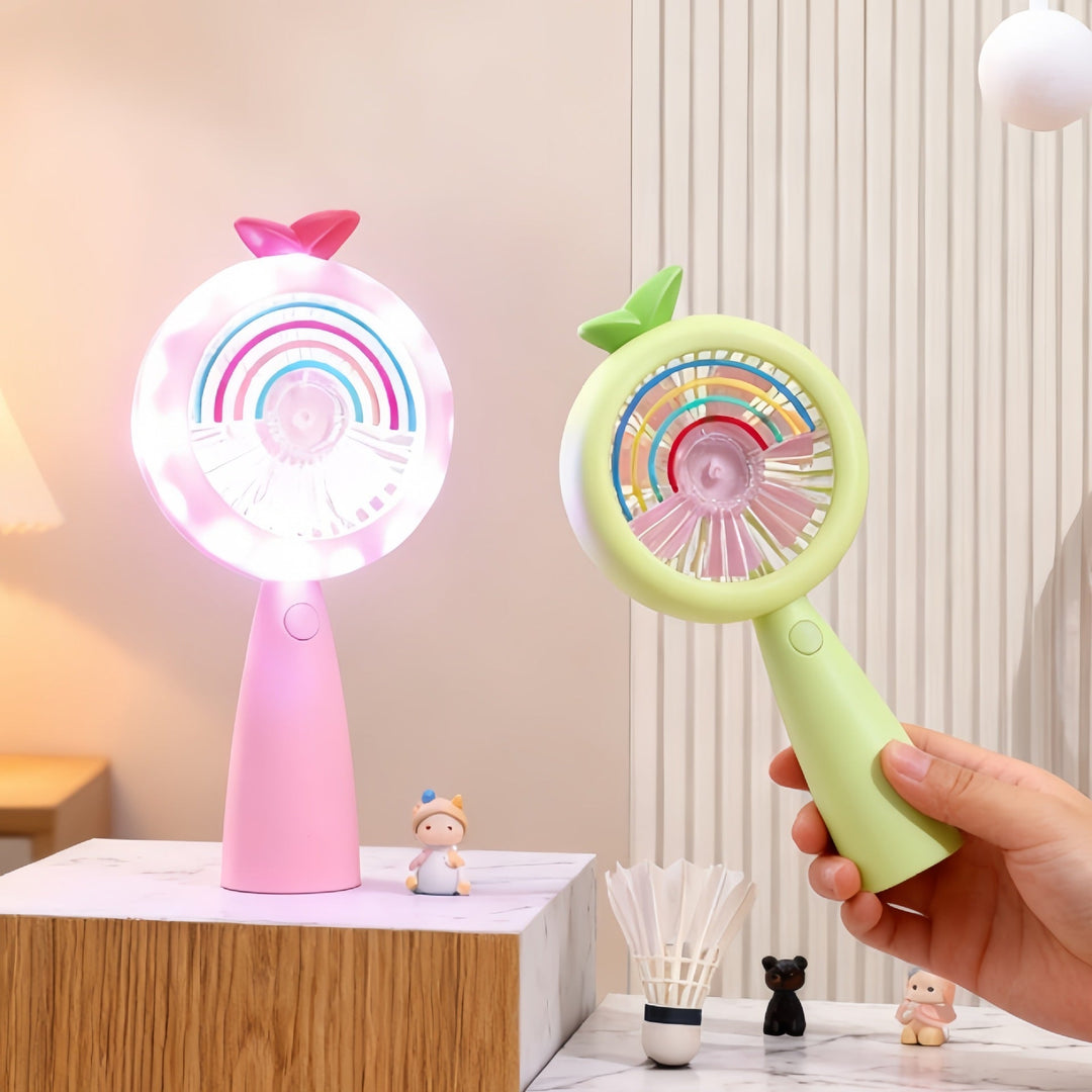 Bærbar USB Håndventilator med LED Belysning 1