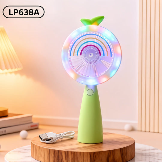 Bærbar USB Håndventilator med LED Belysning 9