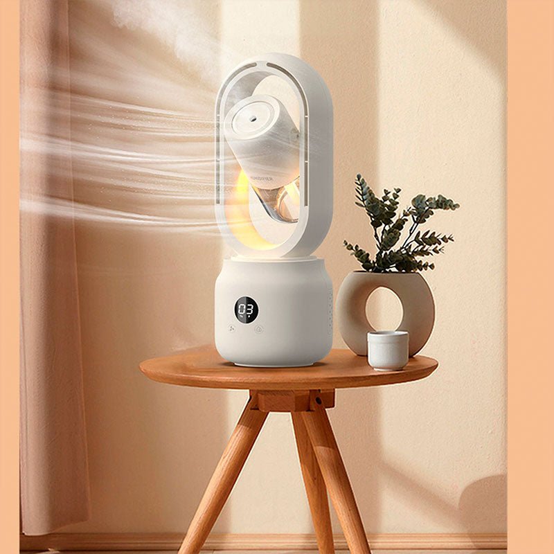 Bærbar Ventilator med Luftfugter og Stemningsbelysning 1