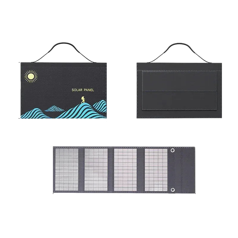 Bærbart Foldbart Solpanel med USB og DC Output til Campingvogn og Udendørs Brug 6