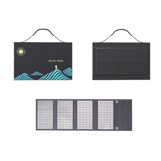 Bærbart Foldbart Solpanel med USB og DC Output til Campingvogn og Udendørs Brug 6