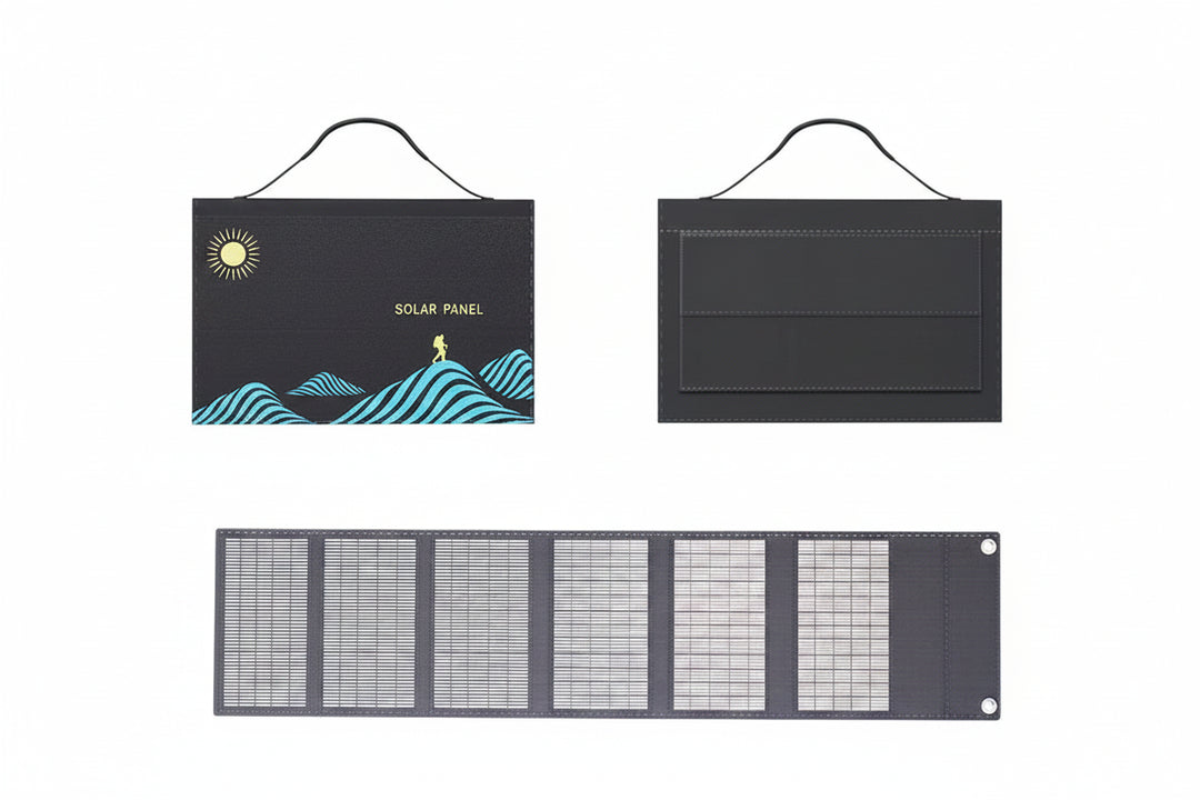 Bærbart Foldbart Solpanel med USB og DC Output til Campingvogn og Udendørs Brug 7