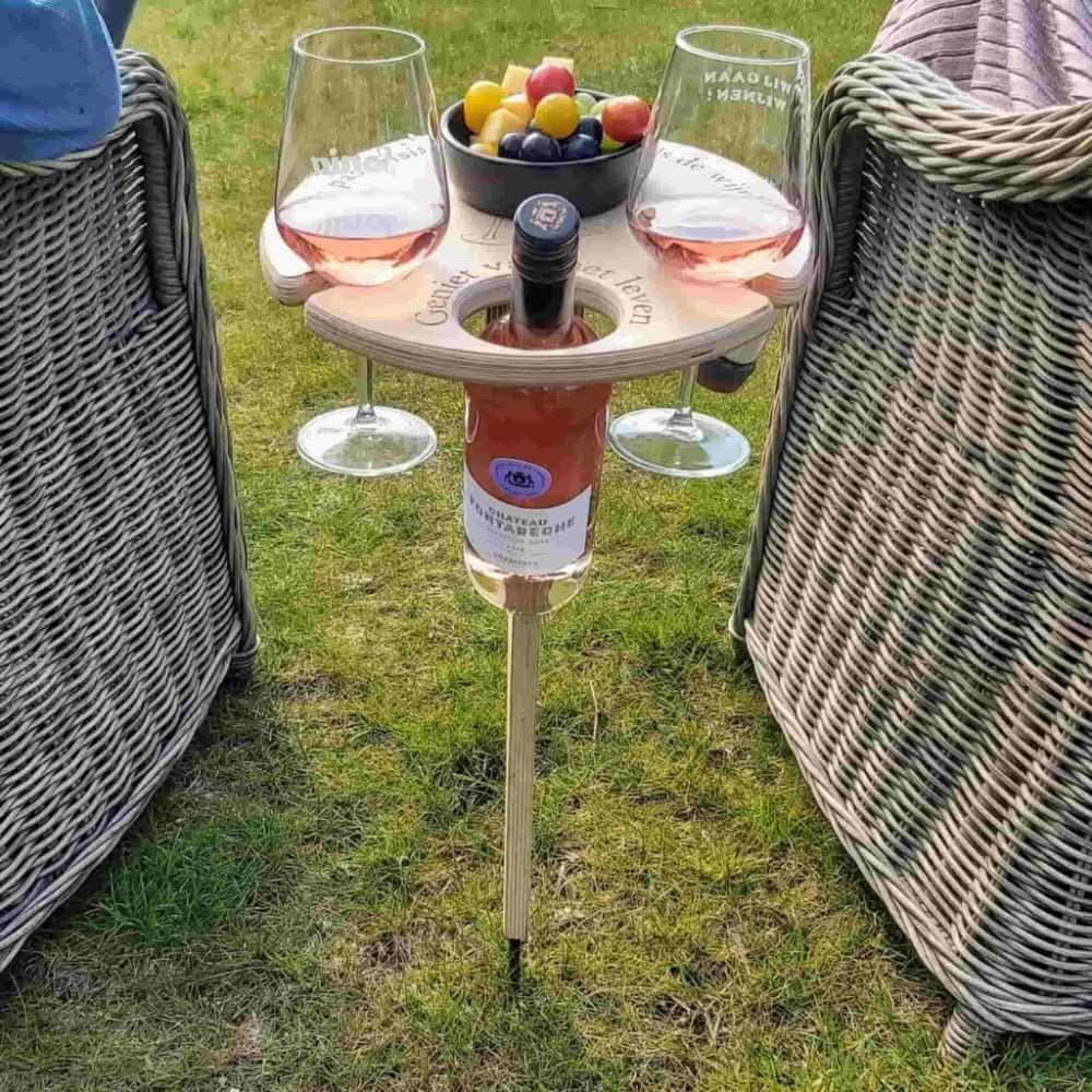 Bærbart Picnicbord til Vin og Snacks 0