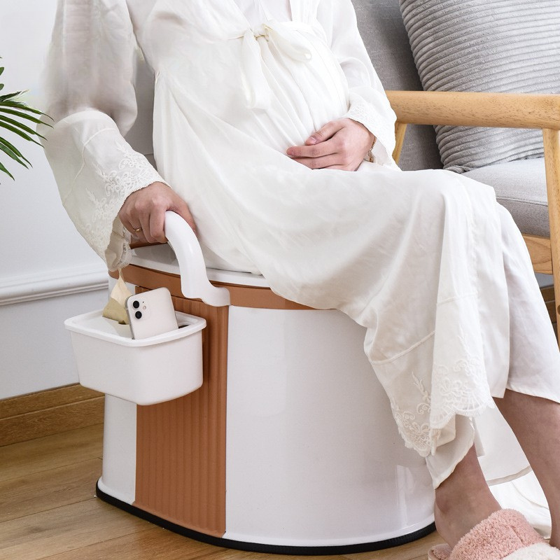 Bærbart Toilet til Voksne og Seniorer - Ergonomisk Design med Låg 1