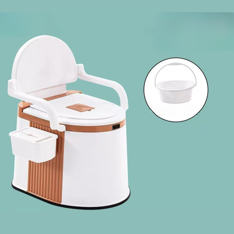 Bærbart Toilet til Voksne og Seniorer - Ergonomisk Design med Låg 2