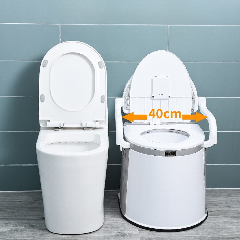 Bærbart Toilet til Voksne og Seniorer - Ergonomisk Design med Låg 4