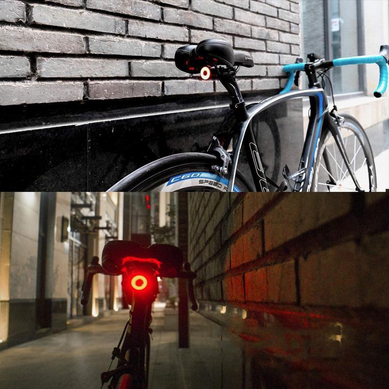 Baglygte Cykel Genopladelig med Bremselys og Vandtæt Design 5