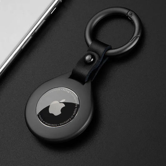 Beskyttelsesetui til Apple Airtags i Læder Metal 0