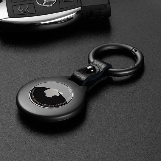 Beskyttelsesetui til Apple Airtags i Læder Metal 3