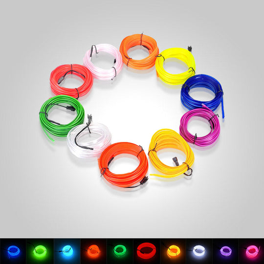 Bil Neon Lys Sæt Tilpasseligt USB Lyskabel 5m 4