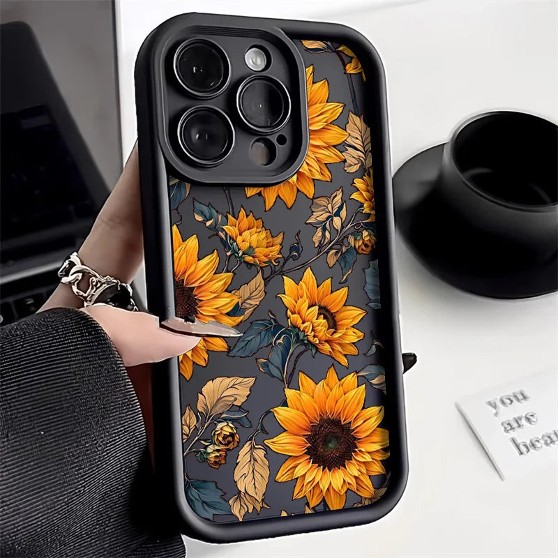 Blomster Telefoncover Til iPhone 13 Og 11 Med Stødsikker Design 2