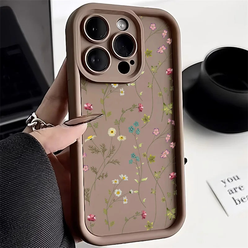 Blomster Telefoncover Til iPhone 13 Og 11 Med Stødsikker Design 3