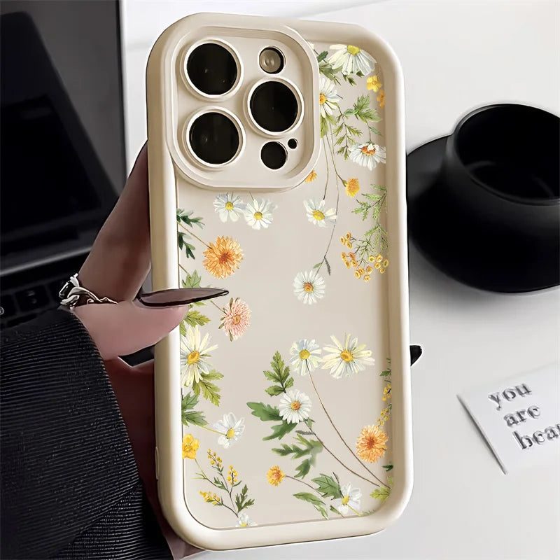 Blomster Telefoncover Til iPhone 13 Og 11 Med Stødsikker Design 4