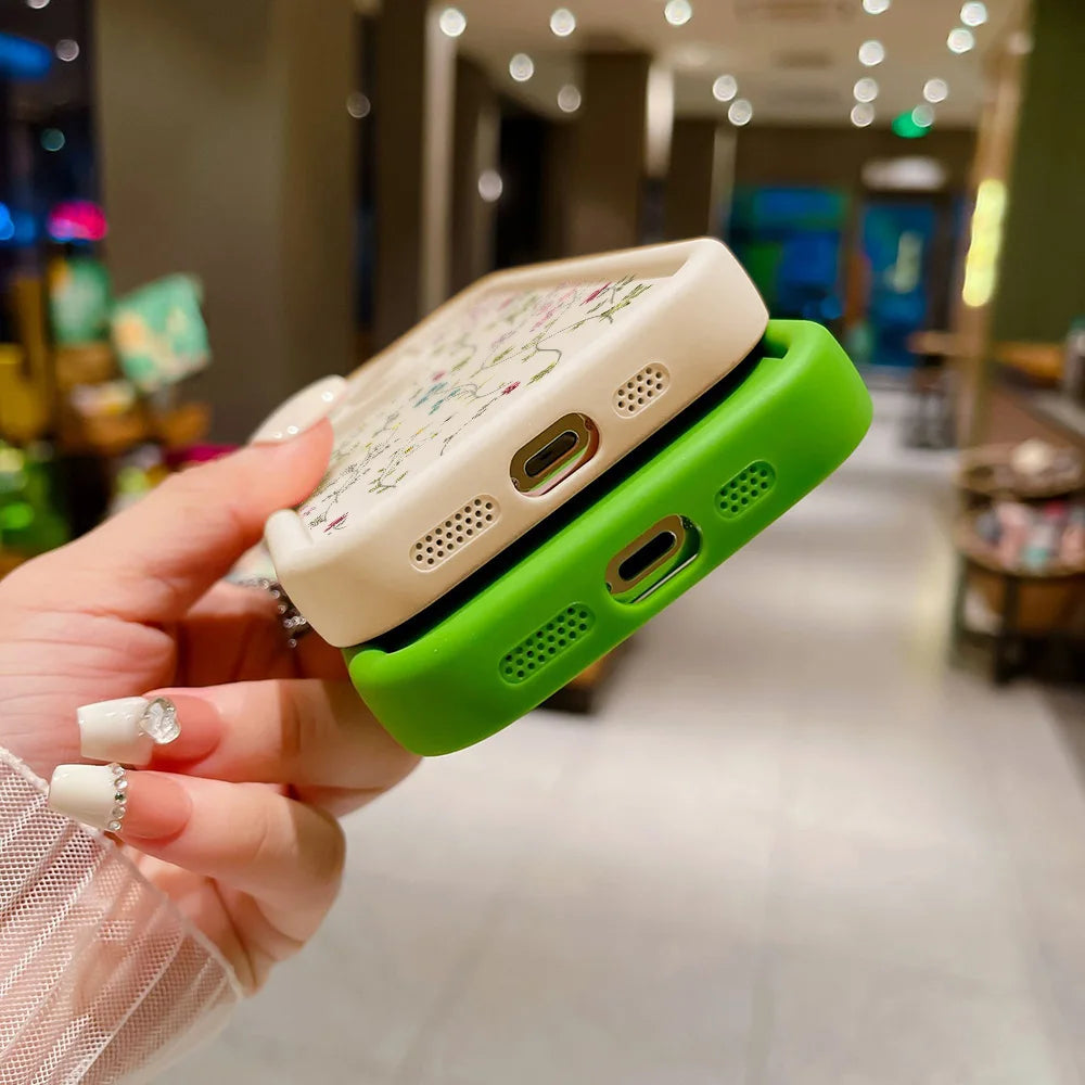 Blomster Telefoncover Til iPhone 13 Og 11 Med Stødsikker Design 5