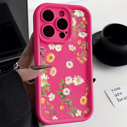 Blomster Telefoncover Til iPhone 13 Og 11 Med Stødsikker Design 7