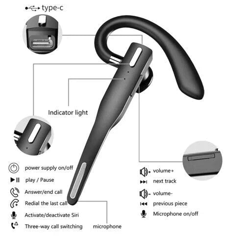 Bluetooth Headset med Dual Mic til Professionel Brug 3