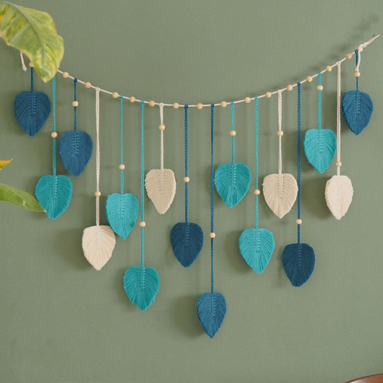 Boho Macrame Leaves Garland til Indretning 5