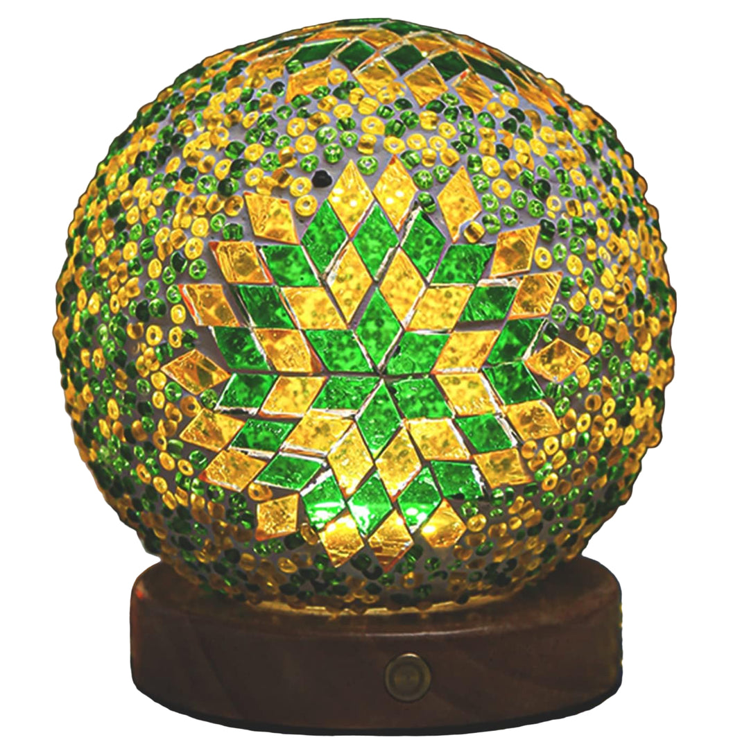 Boho Mosaik Glas Natlampe 0