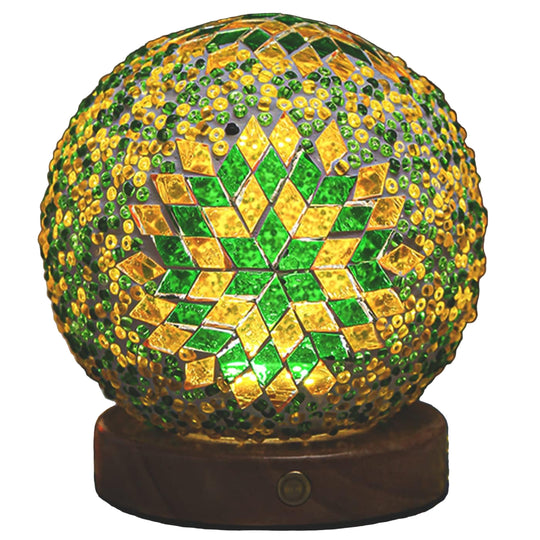 Boho Mosaik Glas Natlampe 0