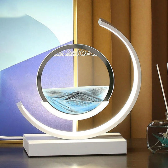 Bordlampe 3D Sand Skål Moderne Design 4