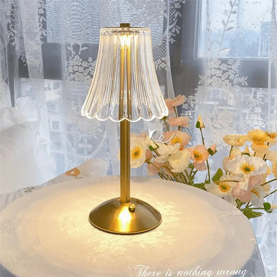 Bordlampe Trådløs med Krystal Dekor 0