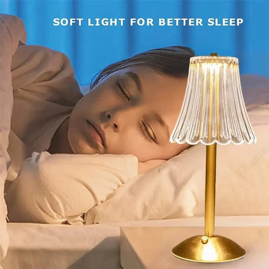 Bordlampe Trådløs med Krystal Dekor 2