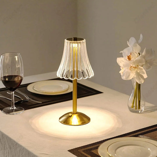Bordlampe Trådløs med Krystal Dekor 4
