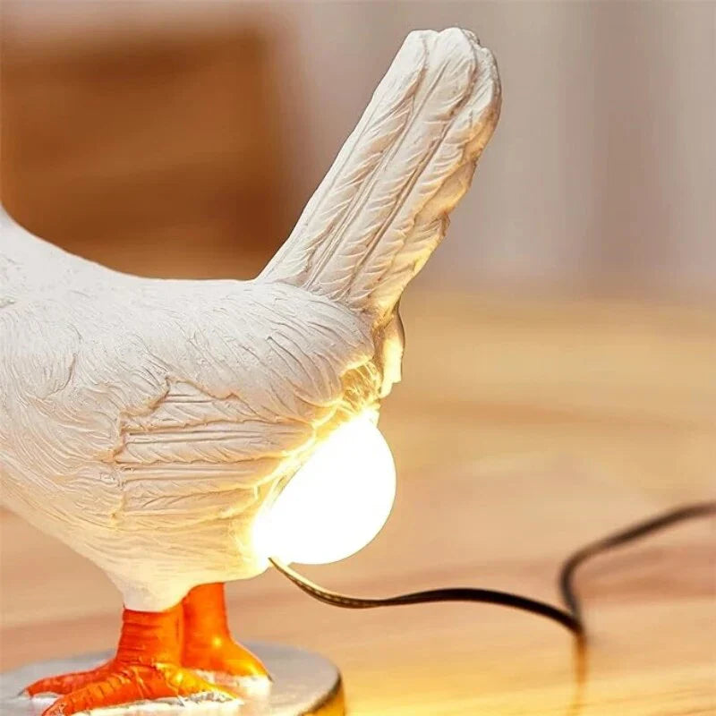 Bordlampe Uden Ledning Kylling Design Sjov Belysning 0