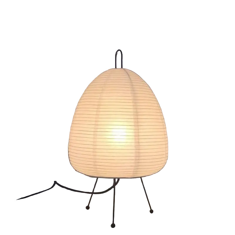 Bordlampe i Japansk Design med Rispapir 0
