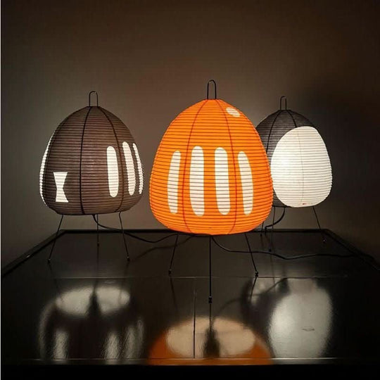 Bordlampe i Japansk Design med Rispapir 1