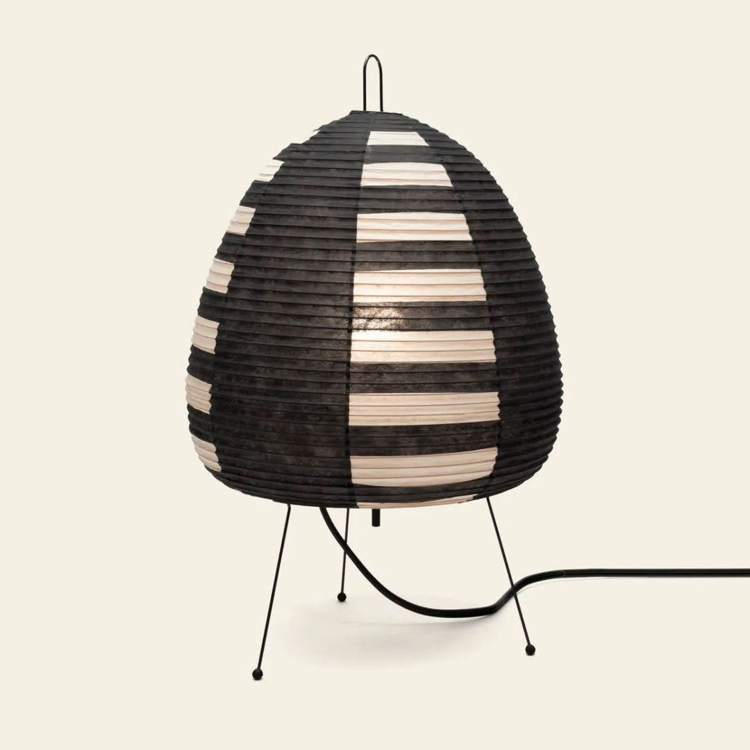 Bordlampe i Japansk Design med Rispapir 12