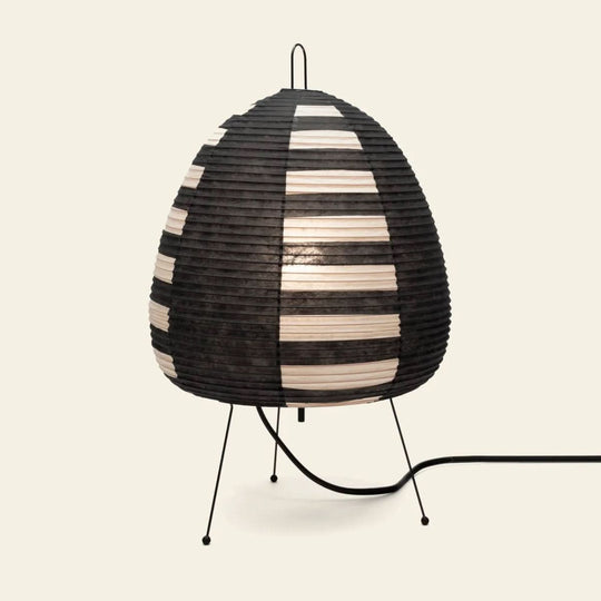 Bordlampe i Japansk Design med Rispapir 12
