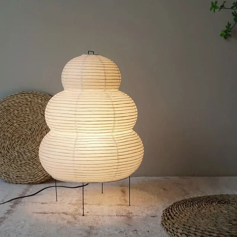 Bordlampe i Japansk Design med Rispapir 3