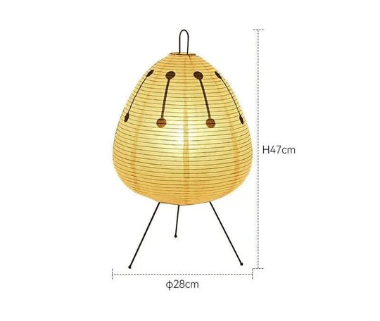Bordlampe i Japansk Design med Rispapir 5