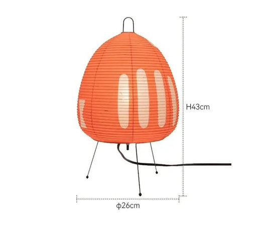 Bordlampe i Japansk Design med Rispapir 6