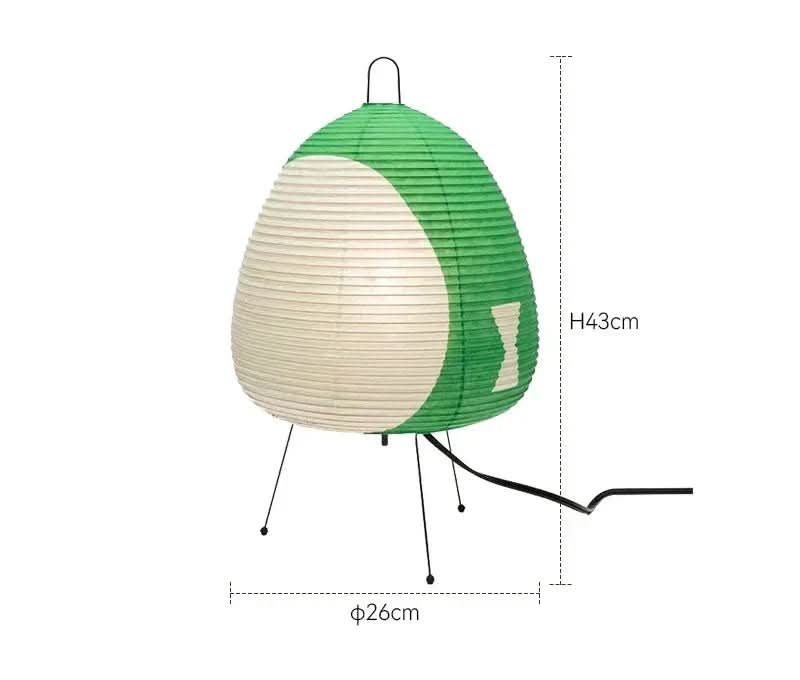 Bordlampe i Japansk Design med Rispapir 8