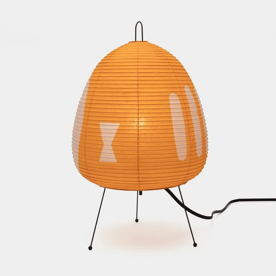 Bordlampe i Japansk Design med Rispapir 9