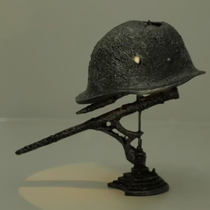 Bordlampe i Vintage Stål Design 7