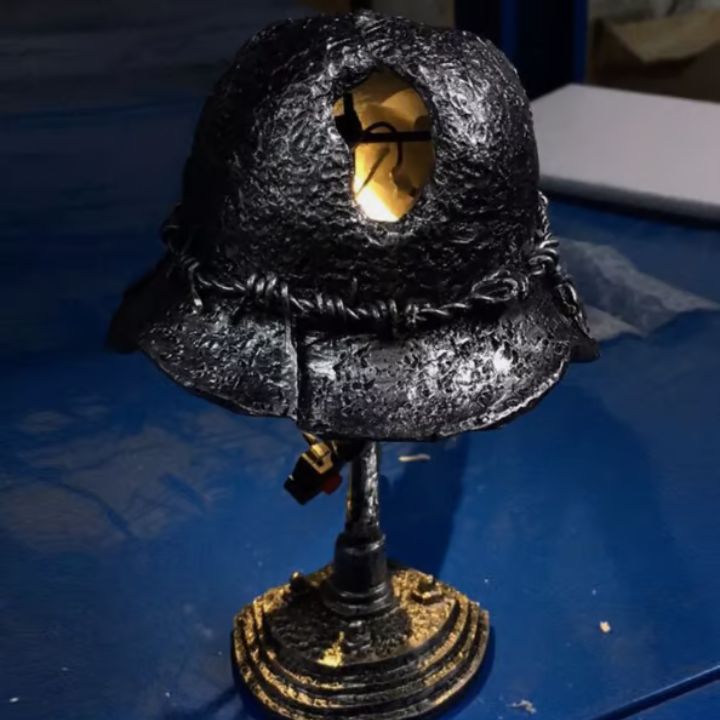 Bordlampe i Vintage Stål Design 8