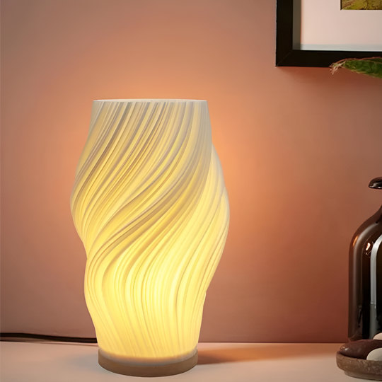 Bordlampe med 3D Bølgeeffekt til Stue og Soveværelse Moderne Design 7