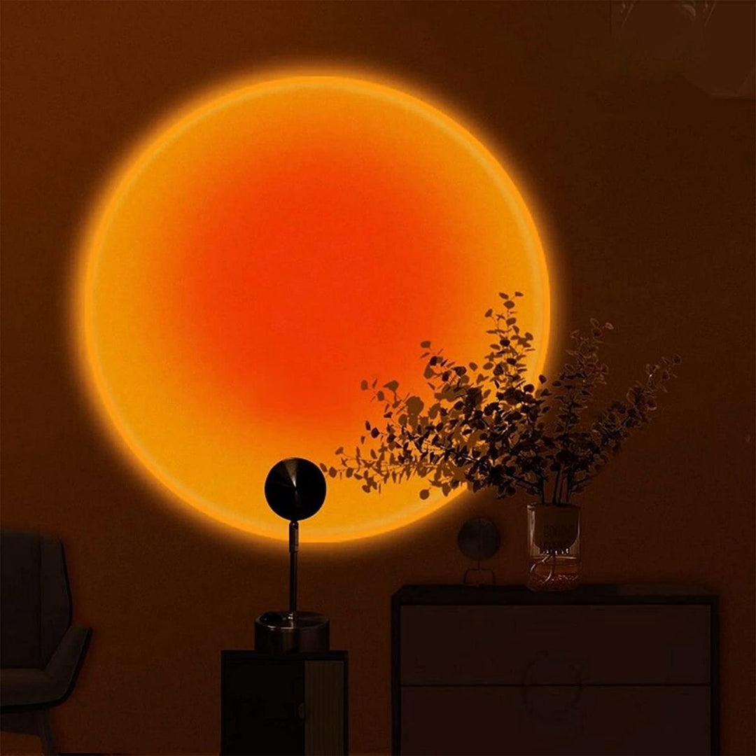 Bordlampe med Solnedgangsdesign Justerbar 180 Grader 0