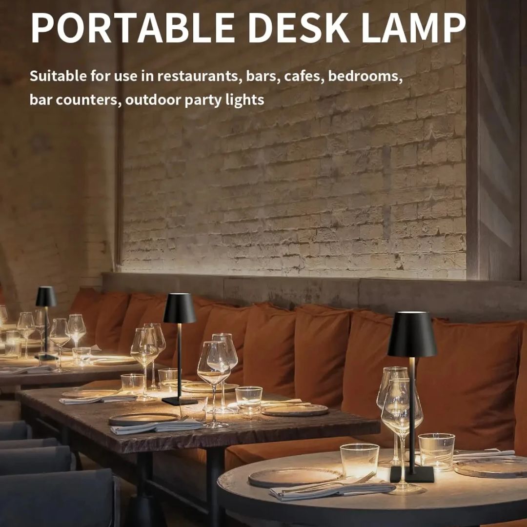 Bordlampe med USB-opladning og moderne design 4