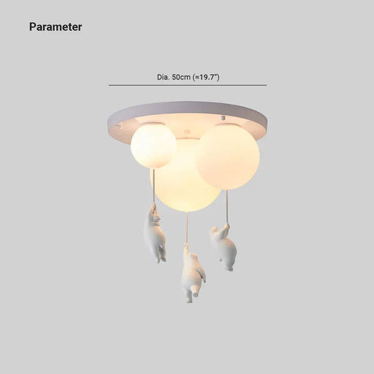 Børnelampe Hænge med Bjørn og Ballon Design 8
