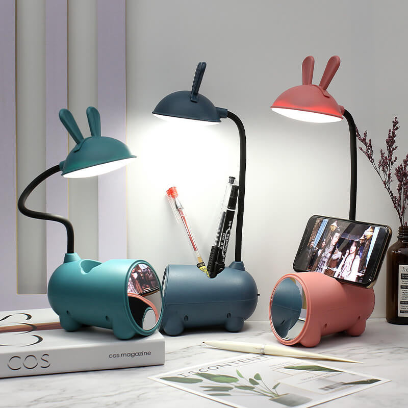 Børnelampe Touch-Lampe med Penneholder Kanin Design 0