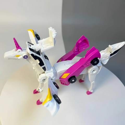 Børns 2-i-1 Magnet Legetøj Robot og Bil til Kreativ Leg 3