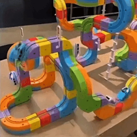 Børns 3D Jernbanekonstruktionssæt med Genopladeligt Lokomotiv 2