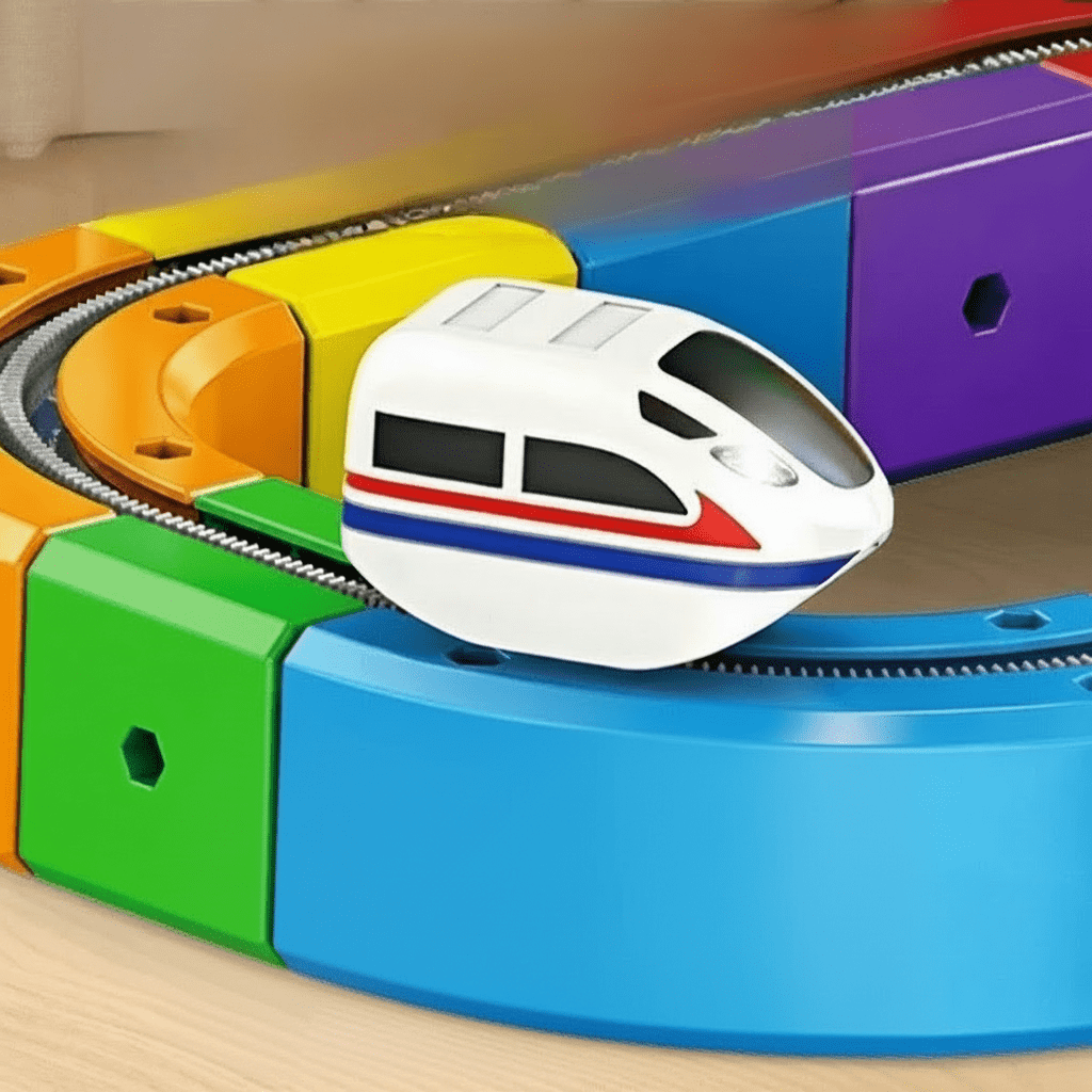 Børns 3D Jernbanekonstruktionssæt med Genopladeligt Lokomotiv 7