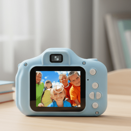 Børns Digitalkamera Kreativ Fotografi Dobbeltkamera 1080p HD 0