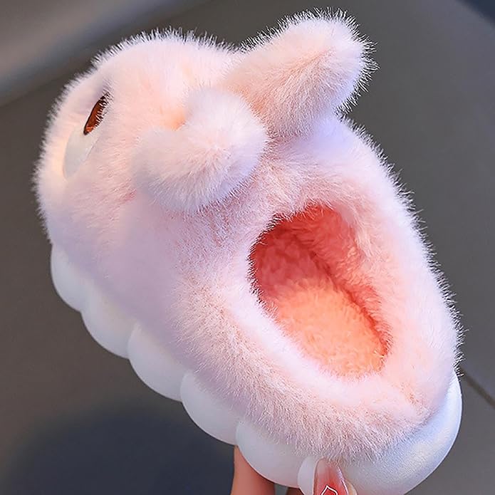 Børns Fluffy Kanin Hjemmesko 1